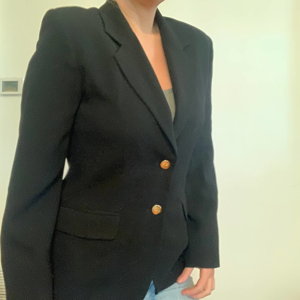 Doncaster Black Single Breasted Two-Button Blazer… - image 6